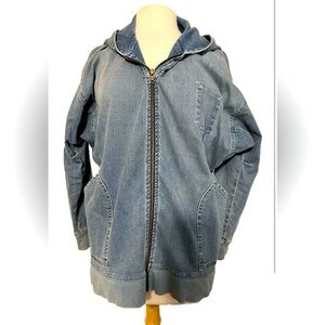 Current/Elliott “Lounge Hoody” women’s denim jacket. Size Large.